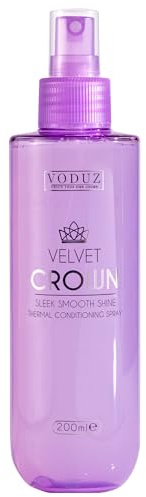 Voduz 'Velvet Crown' Thermal Conditioning Spray – Lilac – 200ml – Heat Protection, Anti-Frizz & Shine