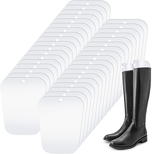 Coume 30 Pieces (15 Pairs) Boot Shapers Form Inserts Keeper Tall Boots Support Holders for Women Men, Clear, 12 Inch