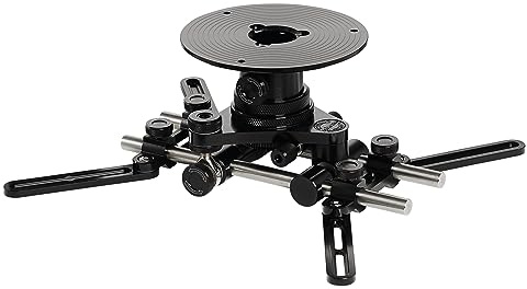celexon MultiCel OMG-1000 LuxusLine Beamer-Decken-Halterung | schwarz | schwenk-, neig- & höhenverstellbarer Projektor-Halter mit 360° Rotation und 13,5cm / 28,5 - 43cm Deckenabstand | max. 30Kg