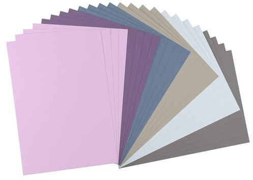 Florence Selbstklebend Cardstock Winter - Bastelpapier A4 Farbenmix - 24 - Bedruckbares Papier - Karten Basteln, Scrapbooking und Hobbyprojekte - 216 gsm