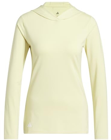 adidas Women's Performance Golf Hoodie, powder yellow, M