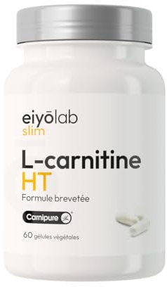 L-CARNITINE Premium Brevetée Carnipure® | Energie - Sèche - Récupération | Pre-workout Sans Caféine ni Stéarate de Magnésium | Doping Free | 60 Gélules Vegan | Made in France | Eiyolab