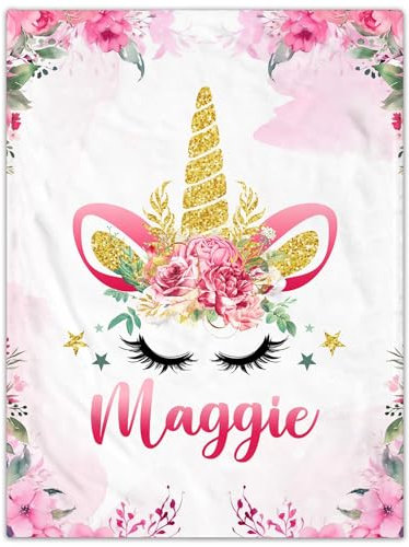 MJARTORIA Personalisierte Babydecke mit Namen Wunschtext, Kuscheldecke Flauschige Fleecedecke Geschenke zur Geburt Mädchen Junge, Blanket Fleecedecke für Baby Kinder Erwachsener