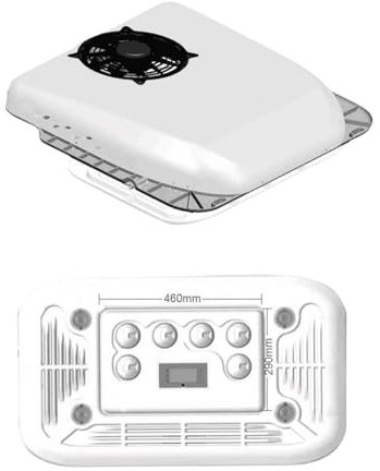 Climatiseur De Toit De Taille Fine, For Camion, Camping-car, Bateau, Yacht, Mini-fourgonnettes, 12v, 24v(White,12V)