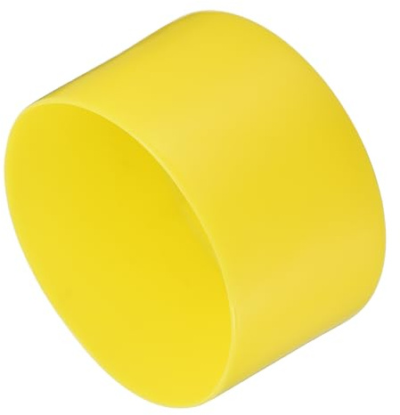 QUARKZMAN 4 Stück Gummi Endkappen 80mm ID Gummikappen, Rohrstopfen Rund Pfostenkappe Zaunpfosten Stuhlbeinkappen Fußkappen Verschlusskappe Gleiter für Tischbeine Möbelfüße, Gelb