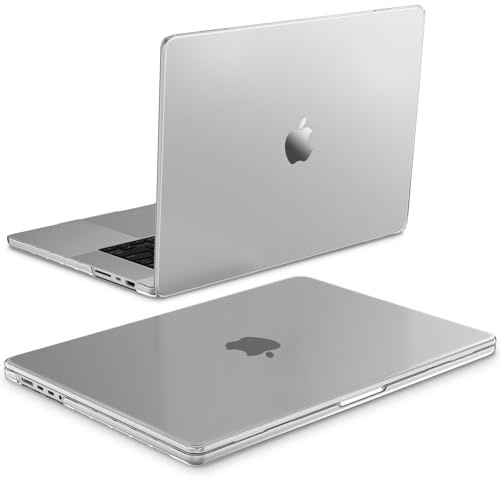 Fintie Hülle Kompatibel mit MacBook Pro 16 M5 M4 M3 M2 M1 Pro/Max | 2026-2021 A3428 A3429 A3186 A3403 A2991 A2780 A2485, [100% Entspricht der Offiziellen Farbe] Ultradünne Matt Case,Transparent