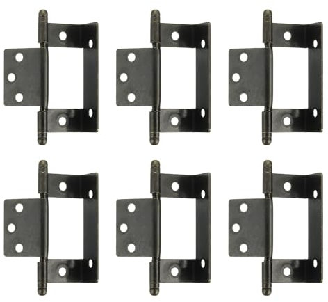 QUARKZMAN 6pz Armadio Cerniere Completo Incassato 3,4x0,9 Parziale Avvolgente Lunga Cerniera Bronzo