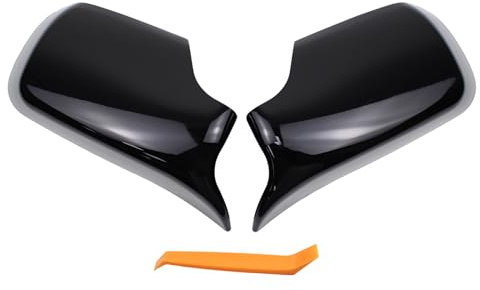 Spiegelkappen Außenspiegel Kappen Seitenspiegel Abdeckkappen Rückspiegel Abdeckung Rückspiegelkappe Spiegel Gehäuse Spiegelabdeckung schwarz links und rechts für 3er E46 1998-2005 4-Türe