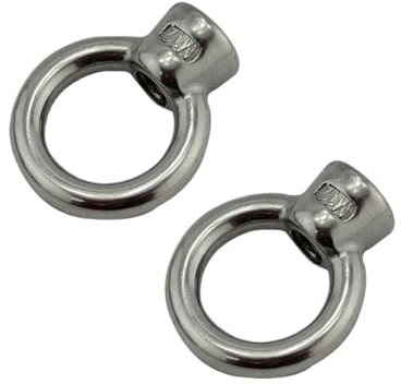2 STÜCKE Edelstahl 304 JIS1169 Hebeösenmuttern M6 M8 M10 M12 Heavy Duty Hebe Edelstahl Ösenmutter(M6)