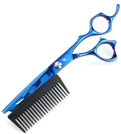 Yinghesheng Blau, Professionelle 6 Zoll Extra Scharfe Friseurschere Haarschere Effilierschere Scharfer und Präziser Schnitt Perfekter Haarschnitt Haarschneideschere für Damen und Herren