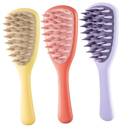 Healeved 3stücke Kamm Für Lockiges Haar Breiter Kamm Haarstyling-tool Mit Schlaufe Lockenkamm Duschkamm Haarbürste Für Dickes Haar Paddelhaarbürste Für Damen Haaraccessoires Für Damen Haars