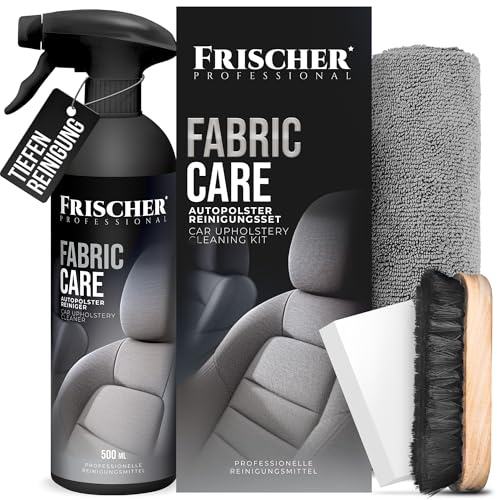 FRISCHER PROFESSIONAL Polsterreiniger 500ml für Sofa, Auto, Sessel & Couch inkl. Bürste - Textilreiniger Konzentrat & Autositz Reiniger für alle Polstermöbel - Fleckenentferner Sofa aus Deutschland