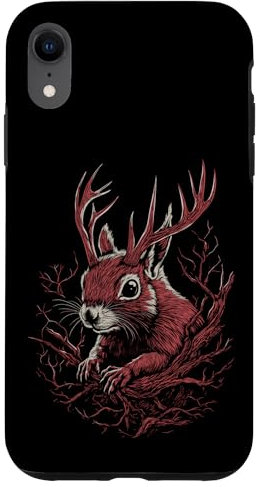 Coque pour iPhone XR Écureuil mystique avec bois de cerf