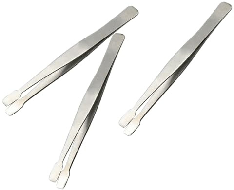 Angoily 3stücke Pinzette aus Edelstahl für Wimpernapplikation Präzisionsarbeit und Bastelprojekte mit Ergonomischem Griff für Bequemen Gebrauch