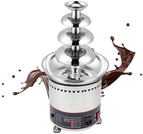 Fuente De Chocolate EléCtrica De 4 Niveles Torre De Fondue De Chocolate Caliente Fuente De Fondue De Chocolate Para Chocolate Caramelos Mantequilla Y Queso