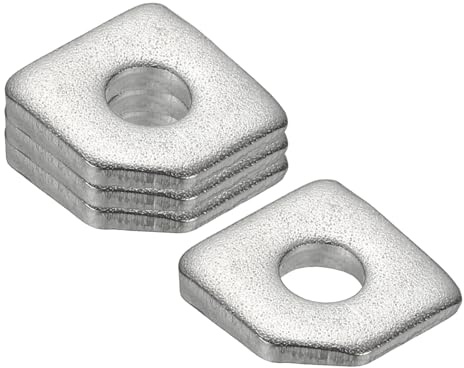 PATIKIL 4pcs Rondelles Carrées Biseautées M6 6x16mm Acier Inoxydable 304 | Rondelles Carrées Biseautées à Angle Manquant, pour Boulons Cale Calage Écrou Joint, Entretoise Plate Espaceur