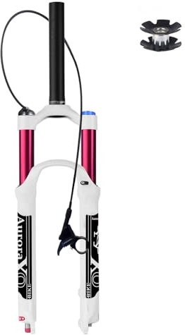 LYYCX AuroraXQ Mountain Bike Aria Forcella Anteriore MTB 26 27.5 29 Pollici 140mm Viaggio, 1-1/8 Leggero Freno a Disco Forcella Sospensione Bicicletta for 1.5-2.45 Pneumatici(Straight Remote,29)