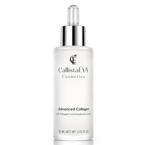 CallistaÉVA Advanced Peptide Kollagen Serum-Made in Germany –Trylagen Peptiden & Hyaluronsäure– Anti-Aging Gesichtsserum, Hyaluron Booster Hochdosiert – Reduziert Falten & Spendet Feuchtigkeit – 30ml