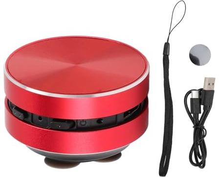 Knochenleitungslautsprecher, Wasserdicht Duschlautsprecher Kabelloser BT Knochenleitungs Lautsprecher Stereo-Bass mit Saugnapf für Badezimmer und Außenbereich (Rot)