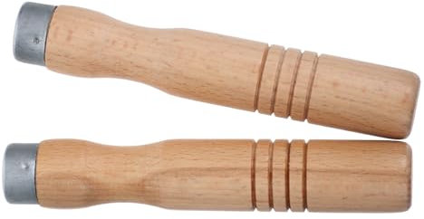 Mobestech 2piezas Mango De Madera De Haya para Sartenes Woks y Herramientas De Cocina Mango De Repuesto para Sartén Antiadherente De Madera para Escofina