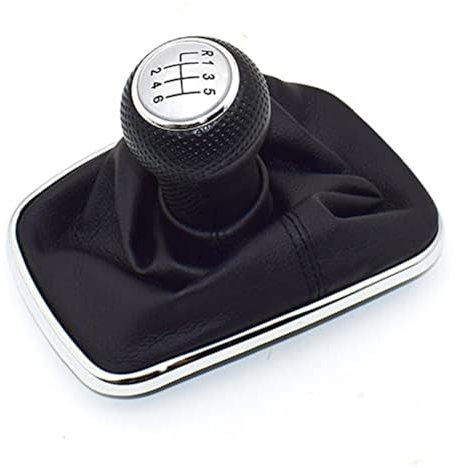 BLBNEZBZTY Pomo de palanca de cambios para coche Para VW para Golf 4 para MK4 para GTI R32 para Bora para Jetta 1999-2004 5/6 perilla de cambio de velocidad palanca de cambios polaina bota(‎6 Speed5)