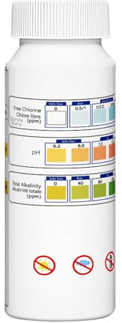 Reactivas Para Agua de Piscinas - De Prueba - 50 Unidades Para Pruebas Precisa De Ph Y Sal Mantenimiento Equilibrio Agua Salada Piscina Enterrada Spa Estanque