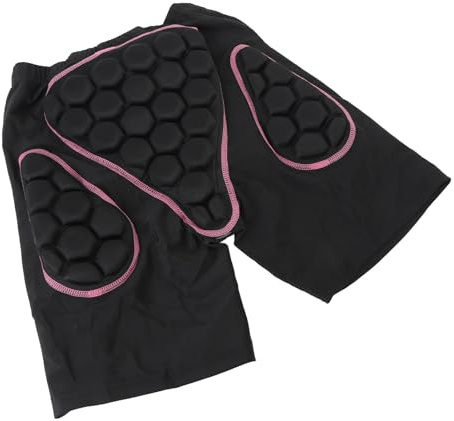 POENVFPO Pantaloni da sci imbottiti protettivi da donna, pantaloni protettivi per fianchi 3D con spugna ad alta densità, per sci e attività all'aperto, neri aderenti (S)