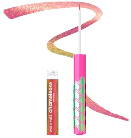 Wet n Wild, Chameleon Chrome Liquid Eyeliner, Farbintensiver Kajal mit Lichtreflexen & multidimensionalen Pigmenten, Präzise Pinselspitze für vielseitige Looks, Einfaches Auftragen, Galaxy Dance