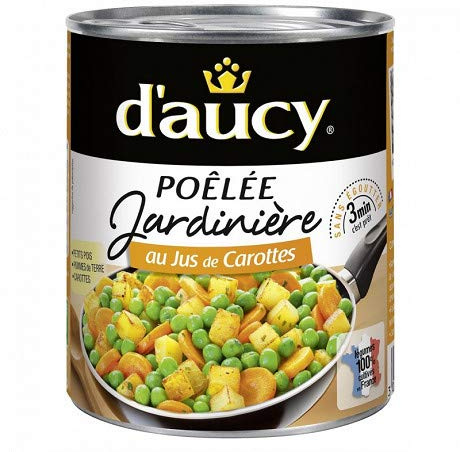 D'AUCY - Poêlée Jardinière Au Jus De Carottes 580G - Lot De 4 - livraison offerte