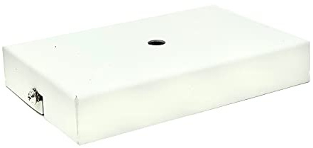 Baldachin | Abzweigdose | Verteilerdose zur Kabelabdeckung Ihrer Deckenlampe | Lampenkappe in Schwarz/Weiß/Rusty 1/2 Lochinkl Zugentlastung (1 Hole Weiß)