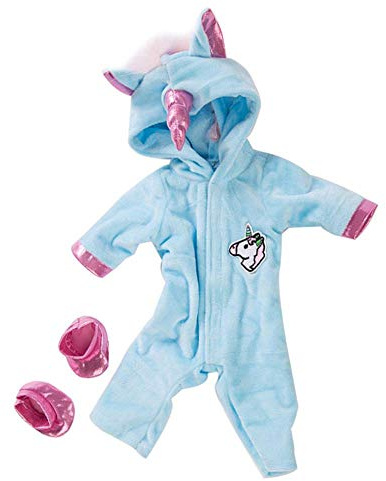 DUORUIMI Puppenkleidung, Winter-Outfit, Jumpsuits, Schlafanzug für American Girl-Puppe, 45,7 cm, Einhorn-Muster