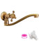 KOPYFANTAP Wasserhahn Wandmontage Kaltwasser, Messing Antik Wand 180° Drehbar Waschtischarmatur, Kaltwasserhahn Bronze Wand für Küche Garten Badezimmer, 21cm, G1/2