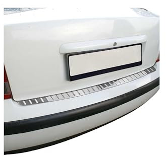 Ladekantenschutz Stoßstangenschutz Heckstoßstange kompatibel mit VW Passat 5B.5 Variant 2000-2005 | Auto Innen Zubehör Kofferraum Kratzschutz Selbstklebend Abkantung Matt Chrom Gebürstet