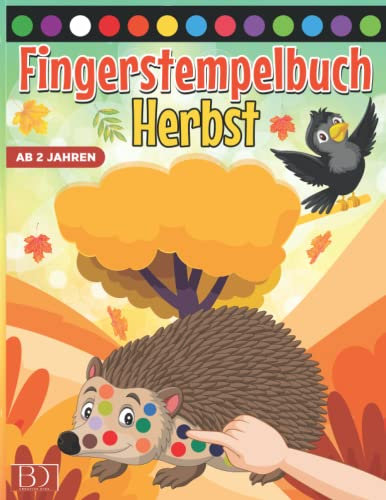 Fingerstempelbuch Herbst ab 2 Jahren: Fingerstempelbuch Halloween ab 2 Jahren