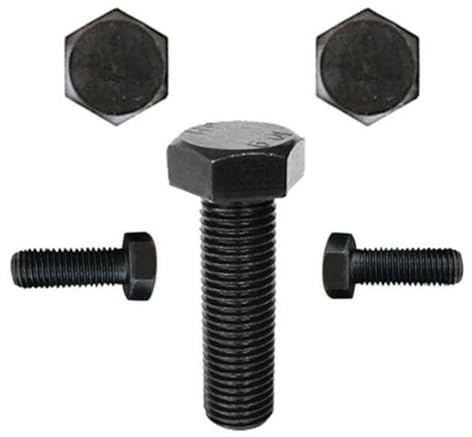 Sechskantschrauben DIN 933 Schwarz Edelstahl M4 M5 M6 M8 M10 SCHWARZE Schrauben (10, 6 x 20)