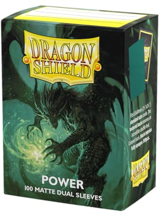 Dragon Shield | Matte Dual Standard Size Card Sleeves | 100 CT - Smooth & Tough Premium TCG Sleeves - Compatible with Pokemon, Flesh & Blood, One Piece & Magic the Gathering | Power
