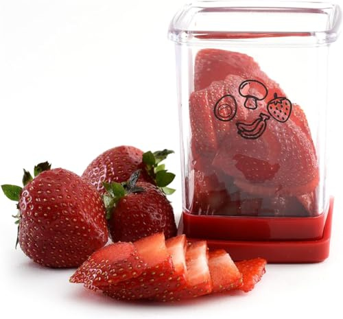 XXWZJH Affettatrice a tazza per frutta, in acciaio inox, affettatrice per uova, frutta e verdura, con piastra a spinta, frutta morbida, verdura, cucina