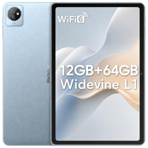 Blackview Tab70 WiFi Tablett, 10 Zoll Touch Tablet mit Android Tablet, 12GB RAM + 64GB Speicher (erweiterbar bis 2TB per TF-Karte), 2,0 GHz Prozessor, WiFi 6 & Bluetooth 5.0, Widevine L1 GMS