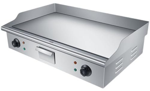 ZYLDDS Plaque De Cuisson électrique, Plaque Chauffante De Comptoir électrique Commerciale, Plaque Chauffante pour Barbecue, Friteuse électrique De Comptoir De 4,4 KW, pour Cuisine Et Restaurant
