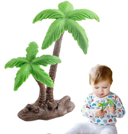 Décoration de gâteau en Forme de Palmier, modèle Palmier en Noix de Coco,Charmant Topper de Cupcake | Modèle de cocotier, cocotier Artificiel, modèle de Paysage Miniature