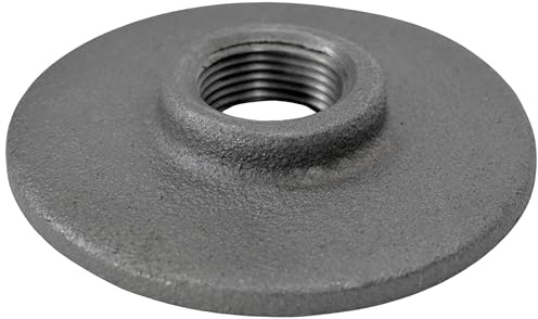 Home Invasion - Flansch ohne Löcher – 1 Zoll – 26 x 34 mm – Gewinde – Gusseisen, Schwarz