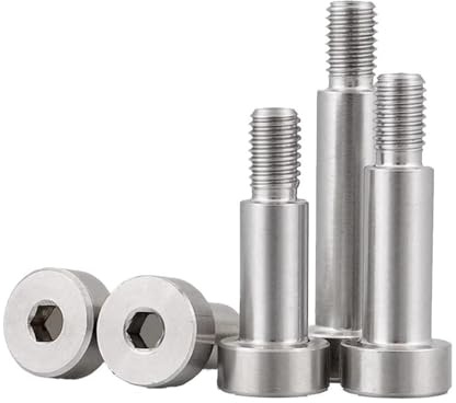 Cilky Metallschrauben 3/5/10 Stück M2 M2,5 M3 M4 M5 304 Edelstahl Innensechskant Rollenlager Kontur Schulterschrauben Bolzen(12mm,D5-M4(5Pcs))