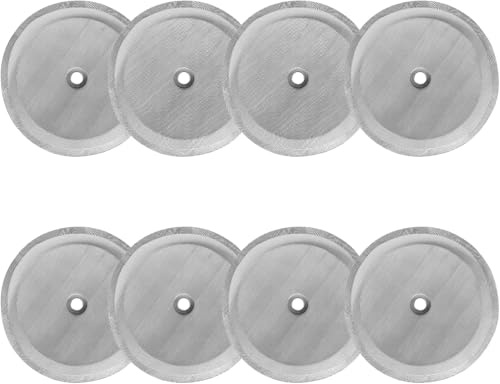 Comforty 8 filtros para prensas de café, malla de 10 cm, acero inoxidable, filtro de repuesto para cafeteras de prensa francesa, universal, para cafeteras de 1 litro, 34 onzas y 8 tazas