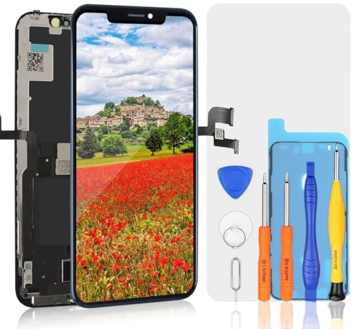 bokman Pantalla para iPhone XS, Pantalla FHD LCD de 5,4 Pulgadas y Repuesto para Pantalla Táctil (Face ID, True Tone Programable)