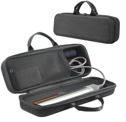 HEBEOT Étui de transport rigide en EVA, sac de rangement étanche pour Dyson Airstrait HT01 pour accessoires de lisseur (noir)