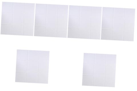 CLISPEED 6 pcs White Acoustic Wall Panels Sound Absorbing Felt Tiles Soundproofing Decorative Panels for Office Bedroom Living Easy Install Noise Reduction