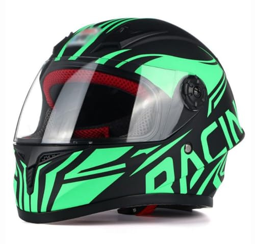 Casco Integrale Da Motocross Per Bambini, Casco Da Scooter Con Visiera Parasole, Caschi Da Moto Per Bambini, Casco Di Sicurezza Per Bambini Dai 4 Ai 10 Anni A,M/(49~50cm)