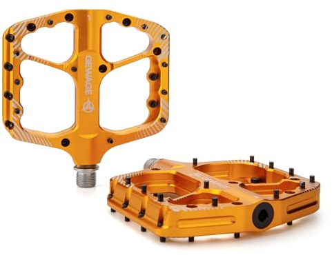 GEWAGE MTB Pedale Set -CNC Fahrradpedale aus Aluminium, Chromstahl Achse, Kugellager & Dichtsystem für Mountainbike, Gravel Bike, Trekking – Ideal für Downhill & Trail