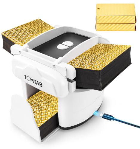 VRAIKO TOMTAB Automatischer Kartenmischer 1-4 Deck Wiederaufladbar Anti-Jam