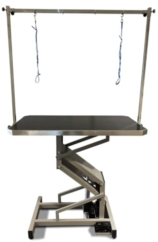 Topmast Tavolo da toelettatura Elettrico - Michigan - 110 x 60 cm - > 100 kg - Tavolo Nero